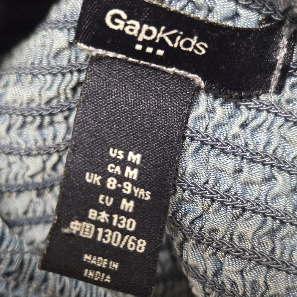 Gap Blue Kids Dress Smocked Top Size Medium
